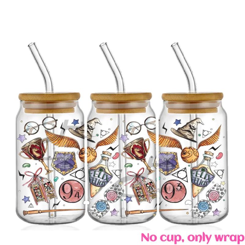 Wizard World UV DTF 16oz Glass Cup Wrap - Image 5