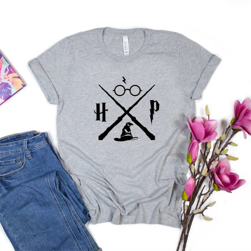 Wizard Hat and Magic Wand Graphic Casual T-Shirt - Image 7