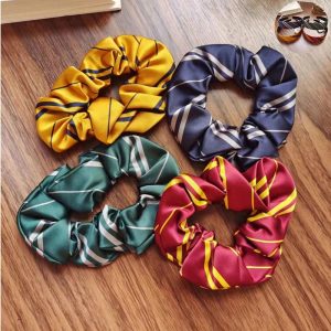Wizard Magic Stripe School Slytherin Hair Tie Scrunchie