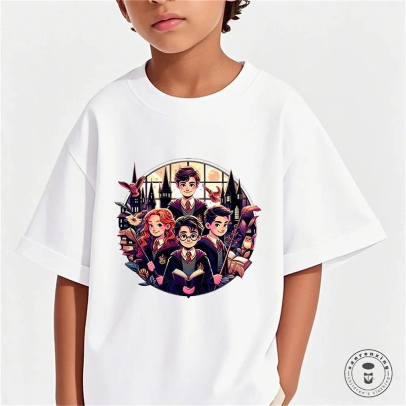 Summer Harry Potter Girls’ Graphic Casual Cotton T-Shirt - Image 17
