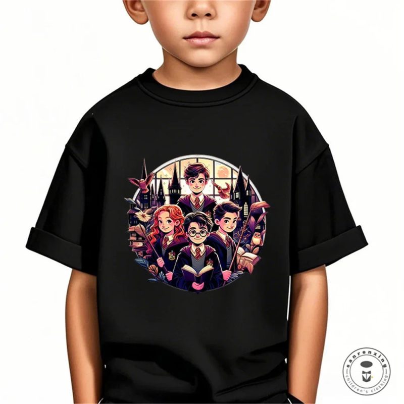 Summer Harry Potter Girls’ Graphic Casual Cotton T-Shirt - Image 14