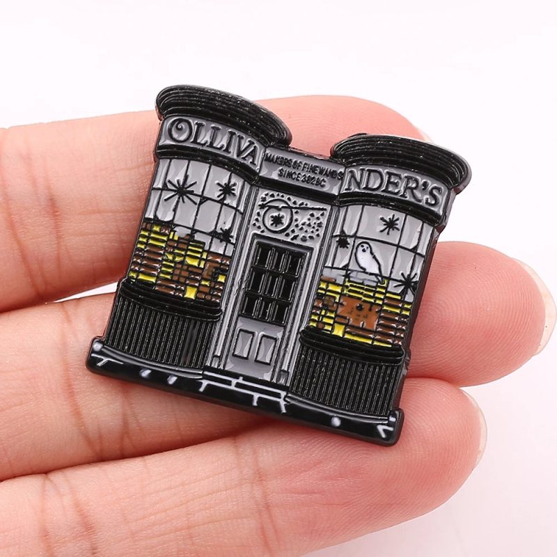 Ollivanders Wand Shop Enamel Badge Collectible Pin - Image 2