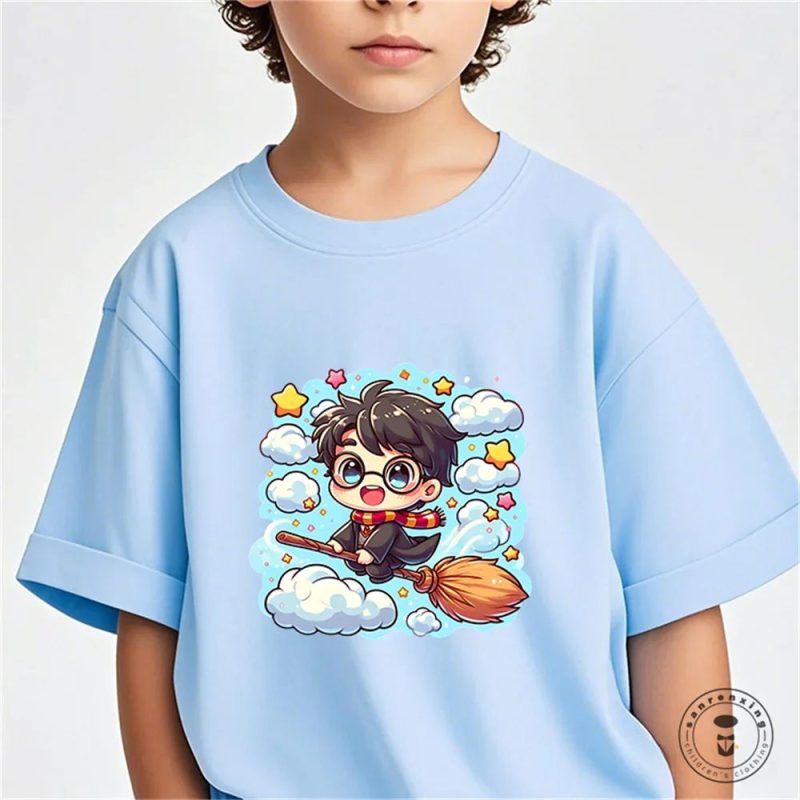 Summer Harry Potter Girls’ Graphic Casual Cotton T-Shirt - Image 7