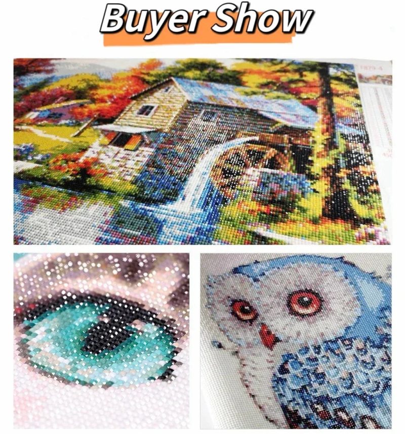 Red Cartoon Mosaic 5D Embroidery Diamond Painting Kit - Image 3