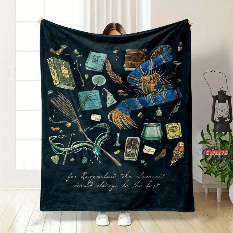 Soft Flannel Magic Hat Pattern Cozy Throw Blanket - Image 2
