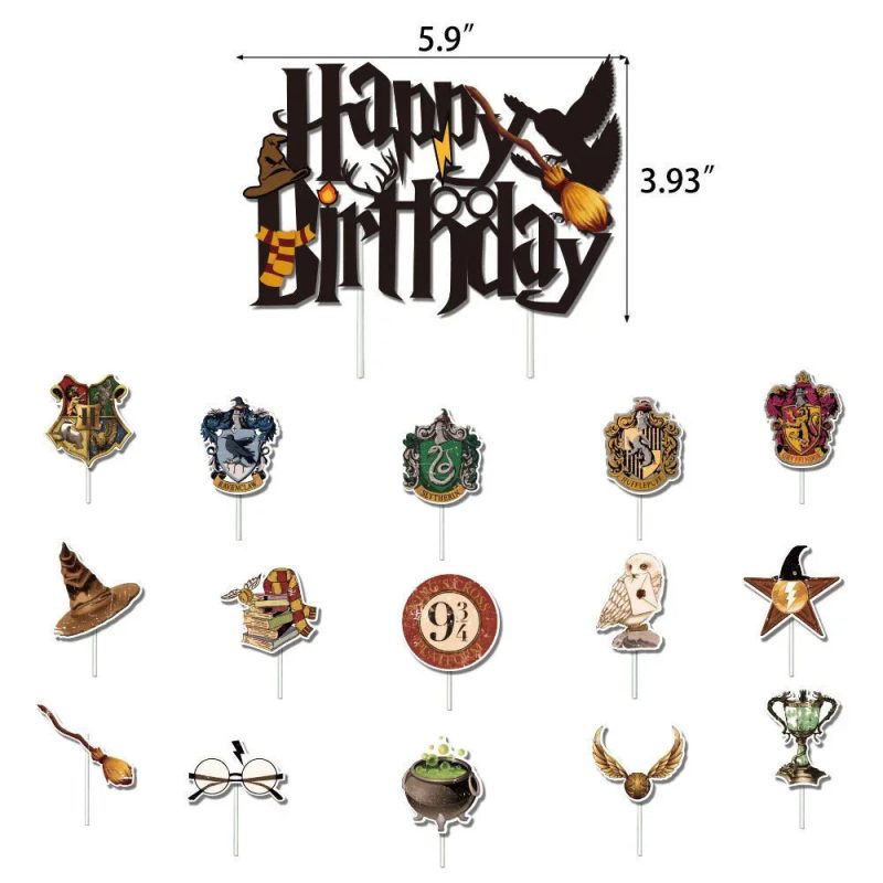 Cartoon Magician Harry Potter Cupcake Toppers - Image 9