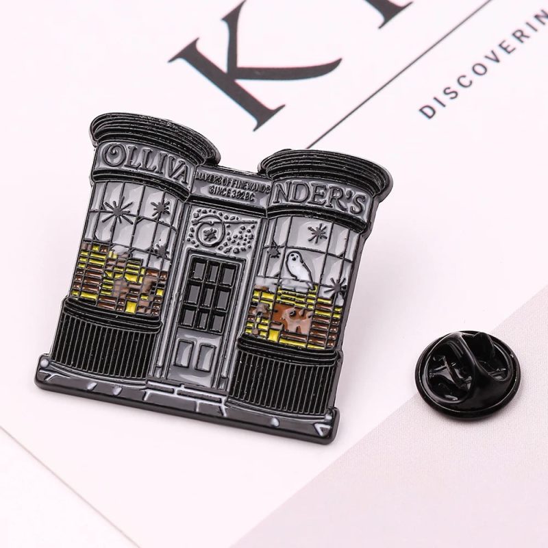 Ollivanders Wand Shop Enamel Badge Collectible Pin - Image 3