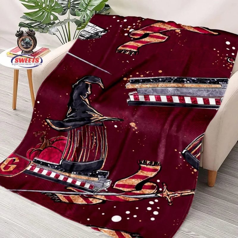 Soft Flannel Magic Hat Pattern Cozy Throw Blanket - Image 15