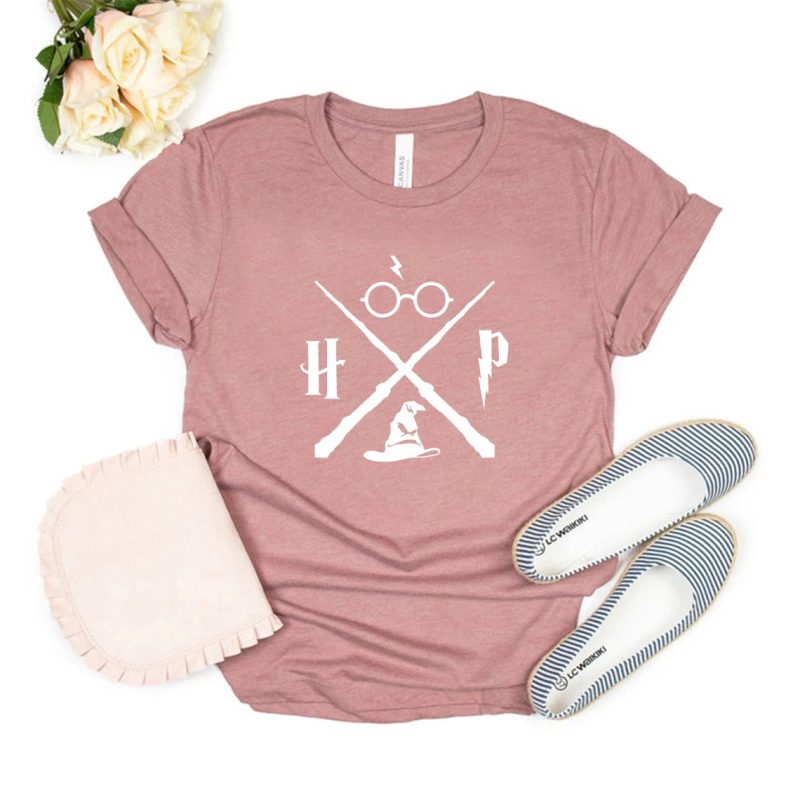 Wizard Hat and Magic Wand Graphic Casual T-Shirt - Image 12