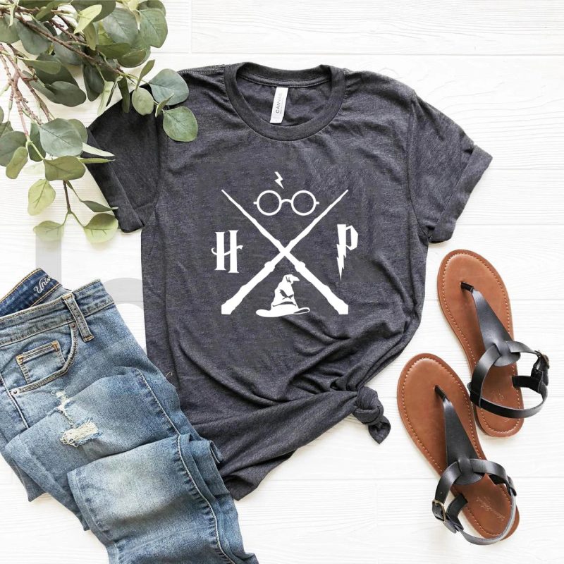 Wizard Hat and Magic Wand Graphic Casual T-Shirt - Image 11
