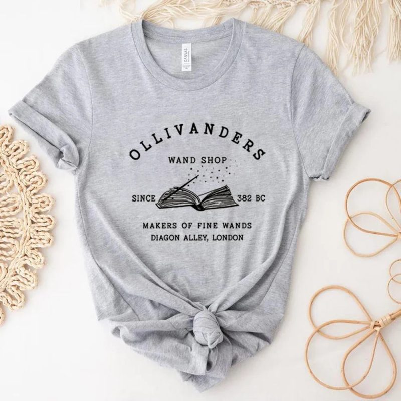 Wizarding World Ollivanders Wand Shop Casual Fan Tee - Image 3