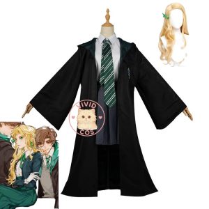 Slytherin Cosplay Costume Robe with House Crest Badge