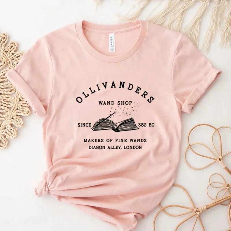 Wizarding World Ollivanders Wand Shop Casual Fan Tee - Image 4