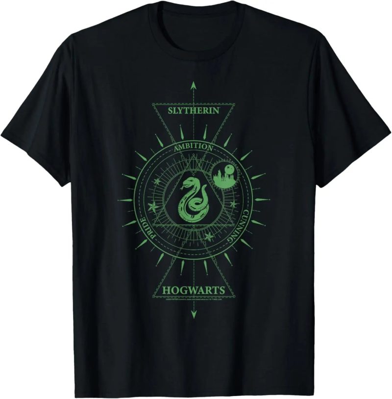 Magical Slytherin Celestial Printed Short Sleeve T-Shirt