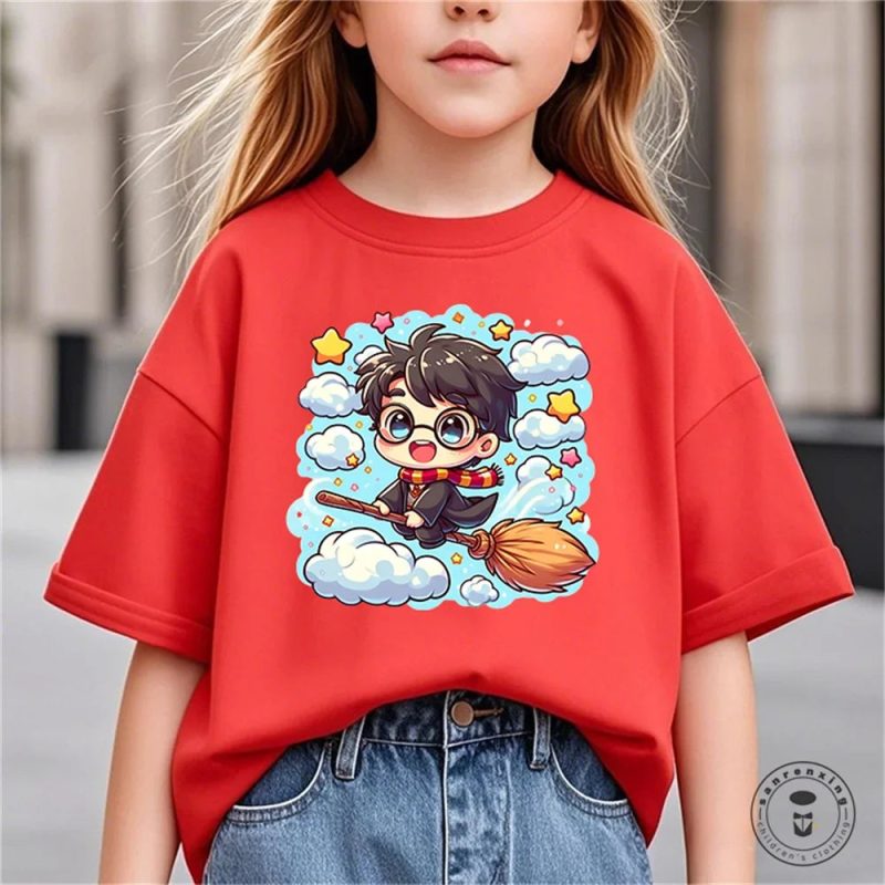 Summer Harry Potter Girls’ Graphic Casual Cotton T-Shirt - Image 20
