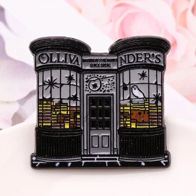 Ollivanders Wand Shop Enamel Badge Collectible Pin - Image 4