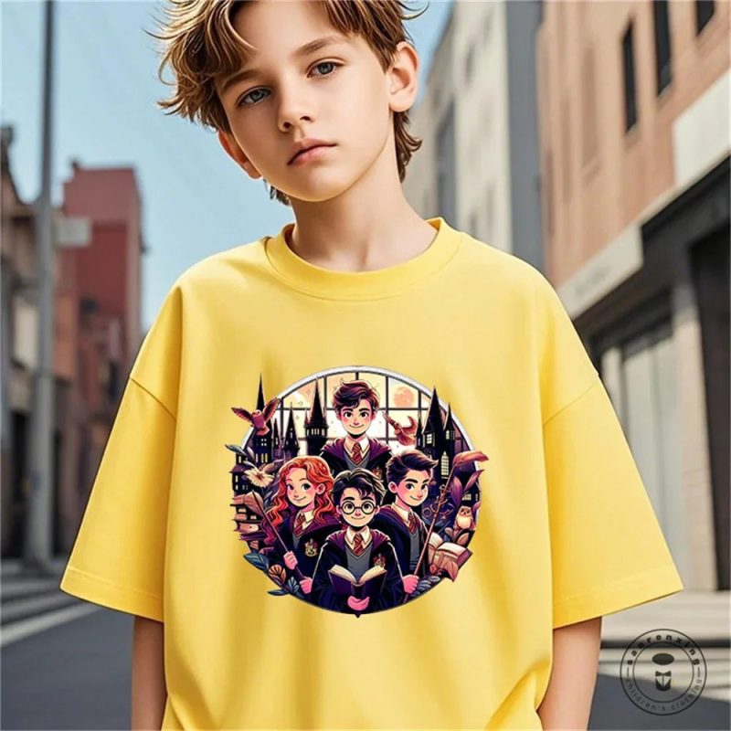 Summer Harry Potter Girls’ Graphic Casual Cotton T-Shirt - Image 25