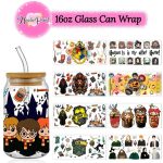 Wizard World UV DTF 16oz Glass Cup Wrap
