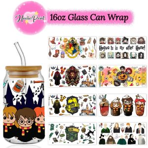 Wizard World UV DTF 16oz Glass Cup Wrap