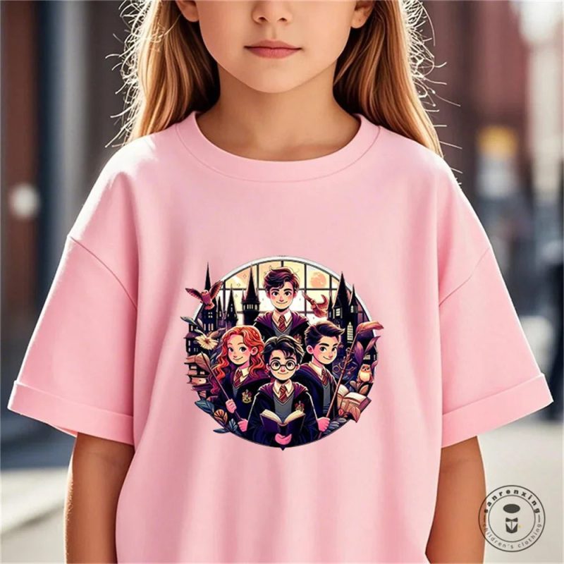 Summer Harry Potter Girls’ Graphic Casual Cotton T-Shirt - Image 13