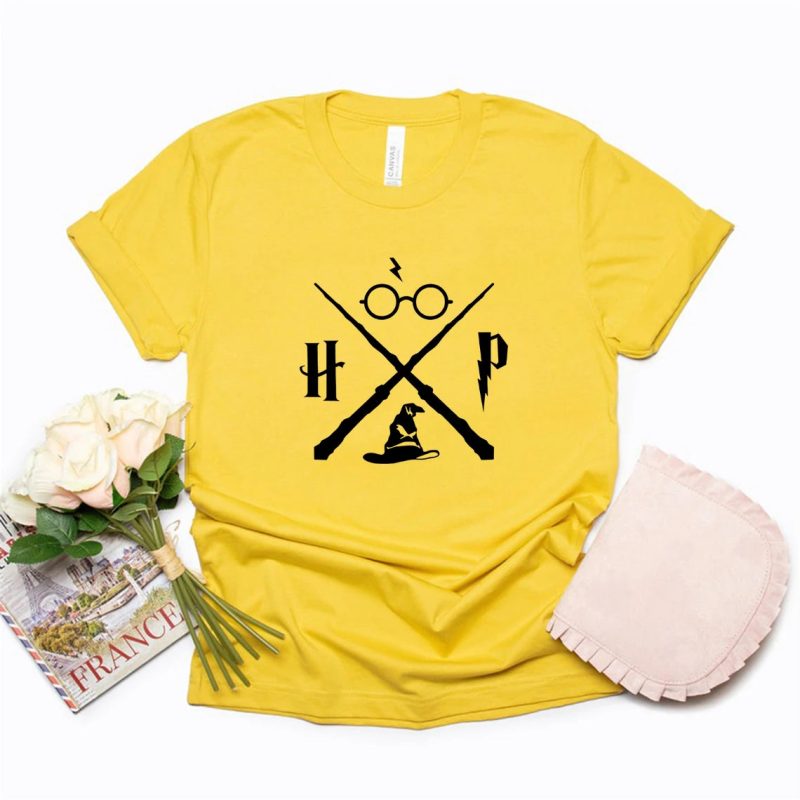 Wizard Hat and Magic Wand Graphic Casual T-Shirt - Image 9