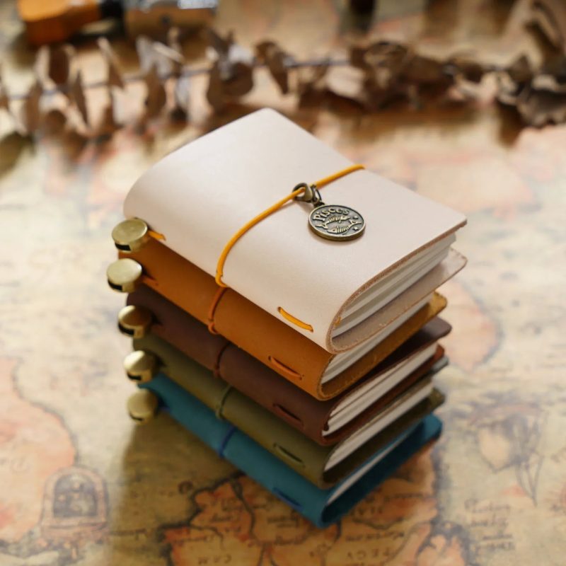 Genuine Leather Mini Travel Notebook - Image 6