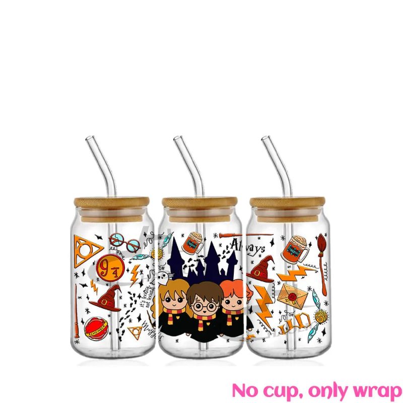 Wizard World UV DTF 16oz Glass Cup Wrap - Image 2