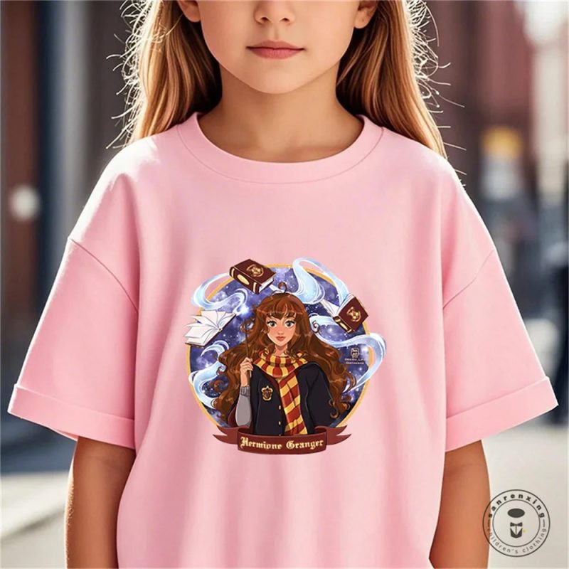 Summer Harry Potter Girls’ Graphic Casual Cotton T-Shirt - Image 21