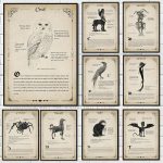 Retro Wizard World Magical Creatures Wall Art Poster