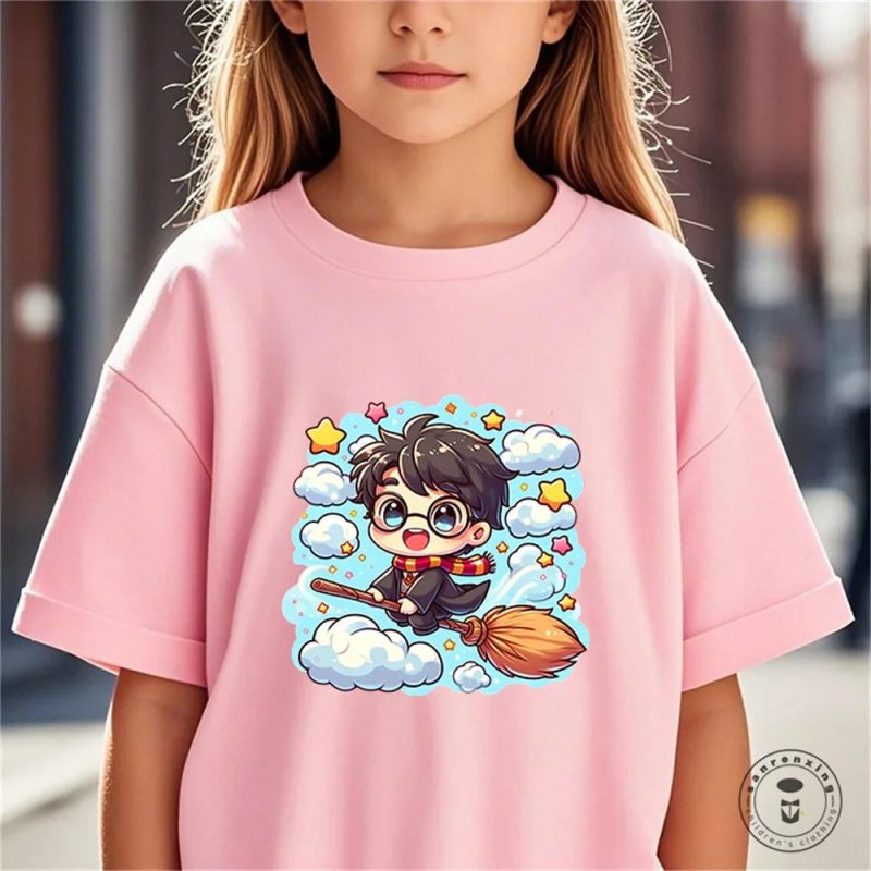 Summer Harry Potter Girls’ Graphic Casual Cotton T-Shirt - Image 15