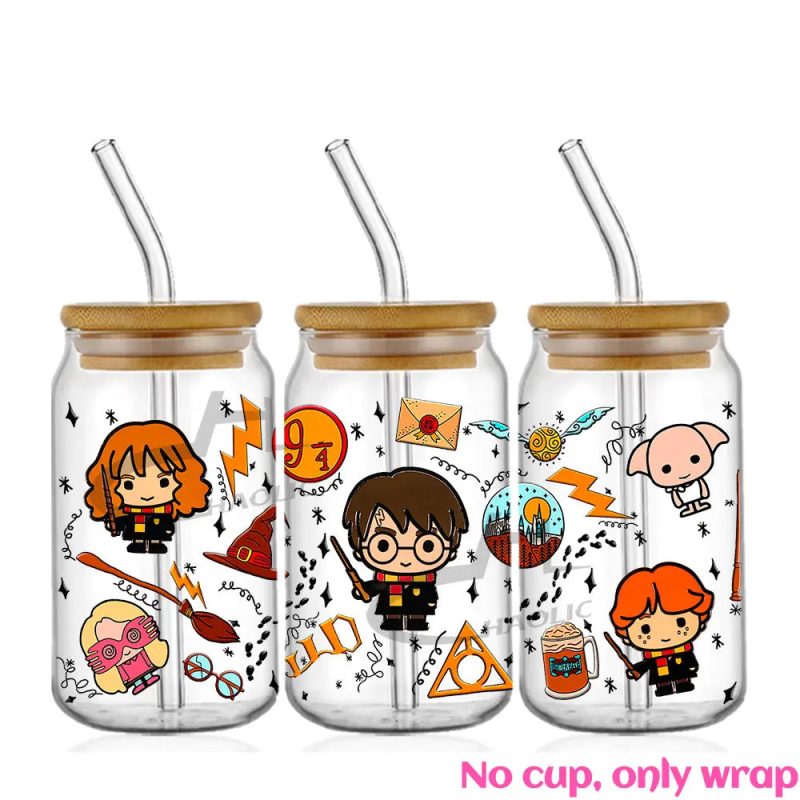 Wizard World UV DTF 16oz Glass Cup Wrap - Image 3